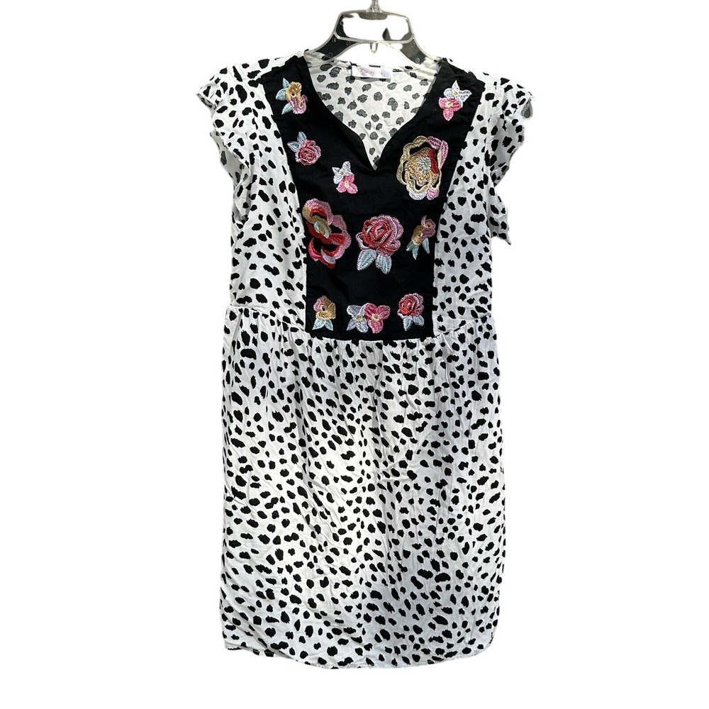 KIRUNDO Womens 2024 Summer Mini Dress Size Medium Embroidered